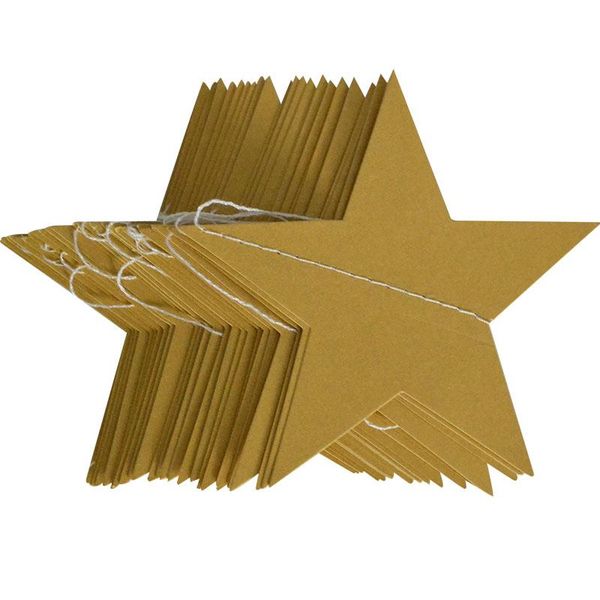 4m bright gold silver paper garland star string banners wedding banner for party home wall hanging decoration baby shower favors bbyexd